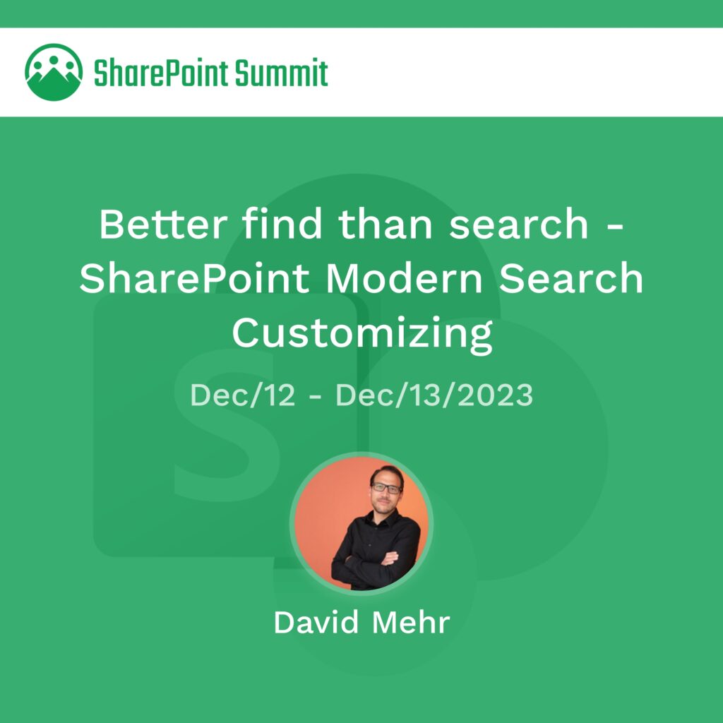better find than search - sharepoint modern search customizing