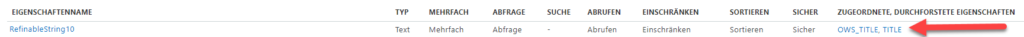 title zu refinablestring mappen
